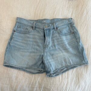 Worn once - light wash mid rise Jean shorts from old navy.
